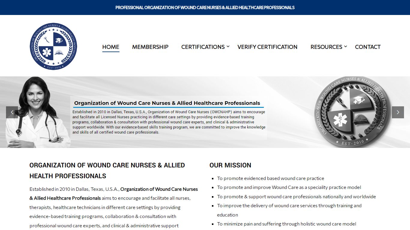 Organization for Wound Care Nurses and Allied Healthcare Professionals